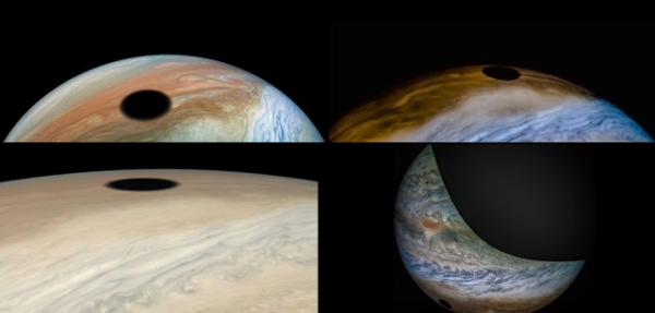 <br />
Волонтеры по снимкам зонда Juno смонтировали красочные изображения затмения на Юпитере (фото)<br />
